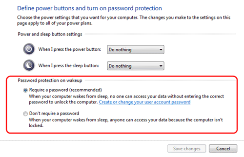 Windows 7 Power Options, Choose